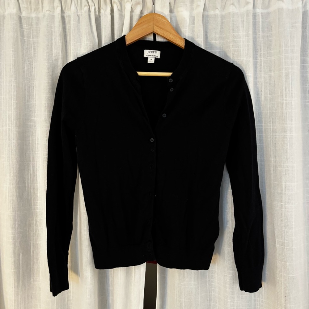 J Crew Classic Cardigan in Black, Small